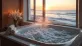 Hotel z jacuzzi w pokoju nad morzem